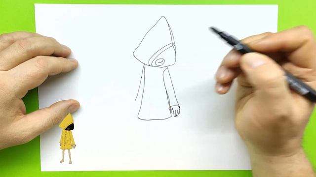 Как нарисовать Шестую - Маленькие Кошмары - Рисуем Шестая из Маленьких Кошмариков
