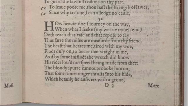 Shakespeare's Sonnet #50 "How heavy do I journey on the way" смотреть онлайн
