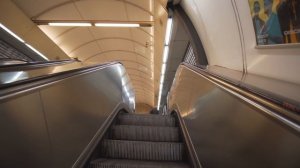 Czech Republic, Prague, metro ride from Anděl to Karlovo náměstí, 4X escalator