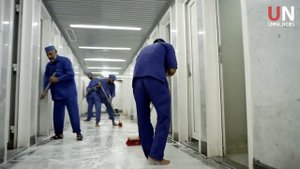 Как убирают Каабу и мечеть Аль Харам