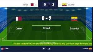 QATAR vs ECUADOR FIFA World Cup Live Play by Play Scoreboard/ Interga