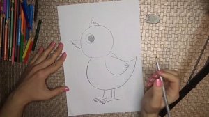 Как нарисовать цыпленка карандашом. Онлайн-школа рисования "Малевашки"