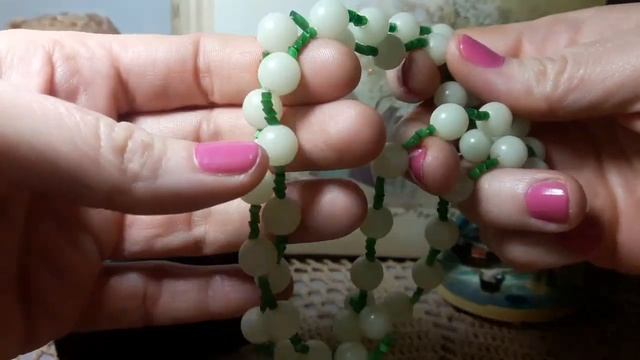 240. Светящиеся винтажные бусы с сатиновым бисером. Елочка с бусами. Чудо-дерево. смотреть онлайн