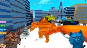 СИМУЛЯТОР ТОЛСТЯКОВ В РОБЛОКС Весёлый Кот и КОТЁНОК ЛАЙК (Roblox Eating Simulator)