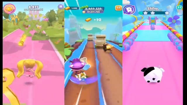 Talking Tom Gold Run 2 vs Love Diana Pet Dash vs Recyclings Run Gameplay Android ios смотреть онлайн