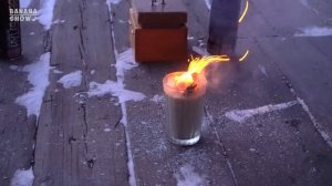 Что если РАСКАЛЕННЫЙ СТАЛЬНОЙ ШАР в 1000 ГРАДУСОВ ПОЛОЖИТЬ в СЕЛИТРУ С САХАРОМ, реакция на опыт.