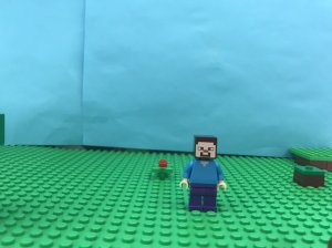 Стройка дома свиньи в LEGO Minecraft