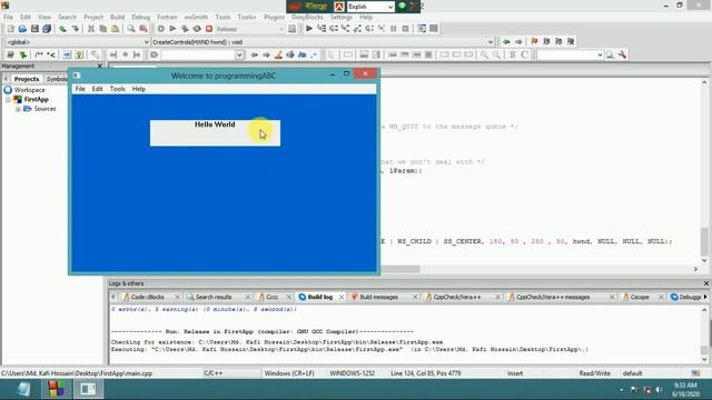 win32 : Codeblock : How to create button or label смотреть онлайн