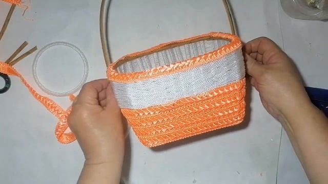 корзина из остатков ротанга ,лотка,шнура и тесьмы смотреть онлайн