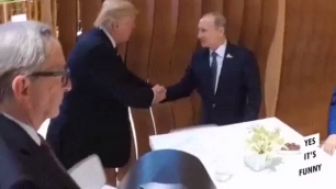 Встреча Путина и Трампа. Кадры со скрытой камеры