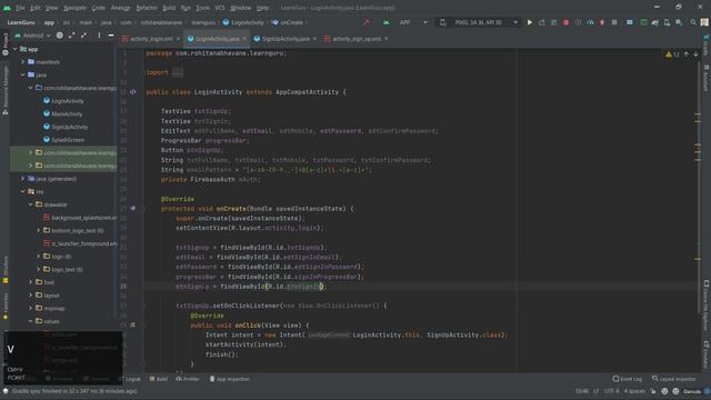 How to add Firebase Authentication in Login and Sign Up Page using Android Studio | With Source Cod