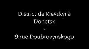 Destructions dans le district de Kievskyi à Donetsk suite aux bombardements ukrainiens - 30/08/2016