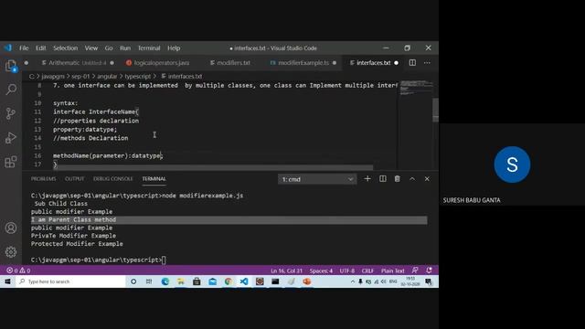 Typescript interface example #typescript #interview #interface #angular