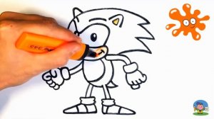 Как нарисовать СОНИКА / Раскраска СОНИК / How To Draw Sonic The Hedgehog / Step By Step Tutorial