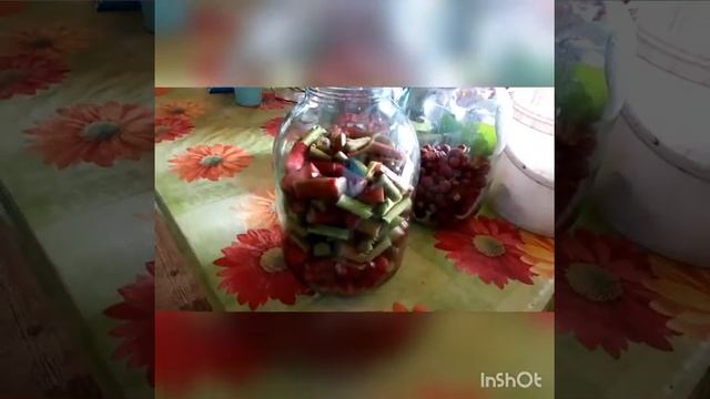 Компот апельсин+клубника+ревень