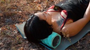 UNUSUAL STRETCHING AND YOGA IN A DRESS IN THE FOREST WITH YOGA QUEEN EVELINA
