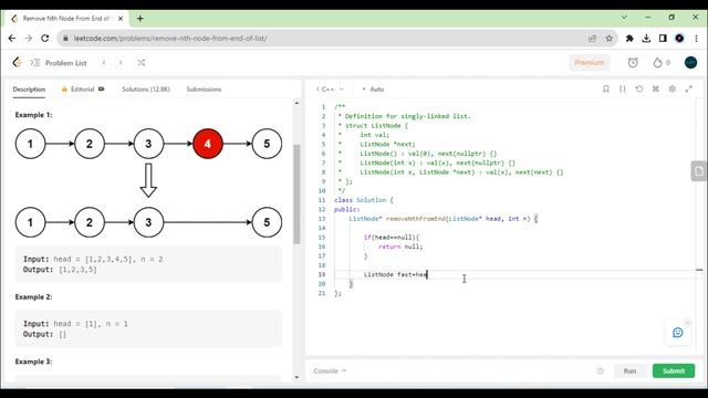 13. Remove nth node from end of list | Array of nodes | List - leetcode | Java Solutions