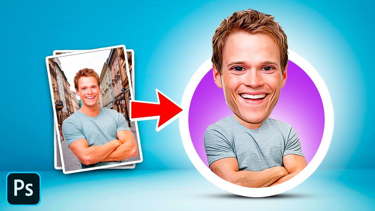 Обработка фото в мультяшном стиле. Уроки фотошопа. смотреть онлайн