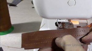 Какую толщину кожи можно шить на бытовой современной машине. Видео № 362.