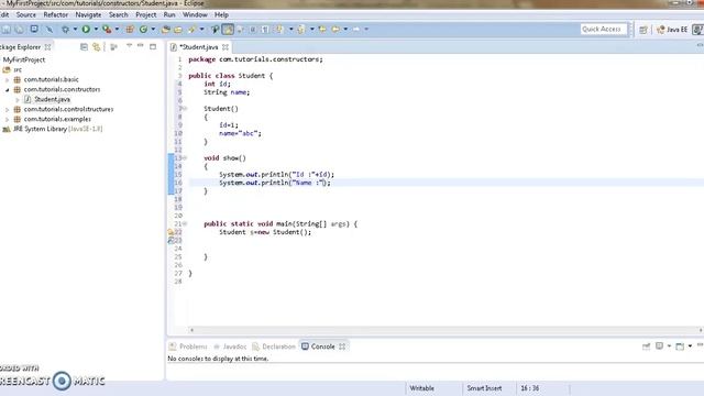 Core Java 27 - Introduction To Constructor