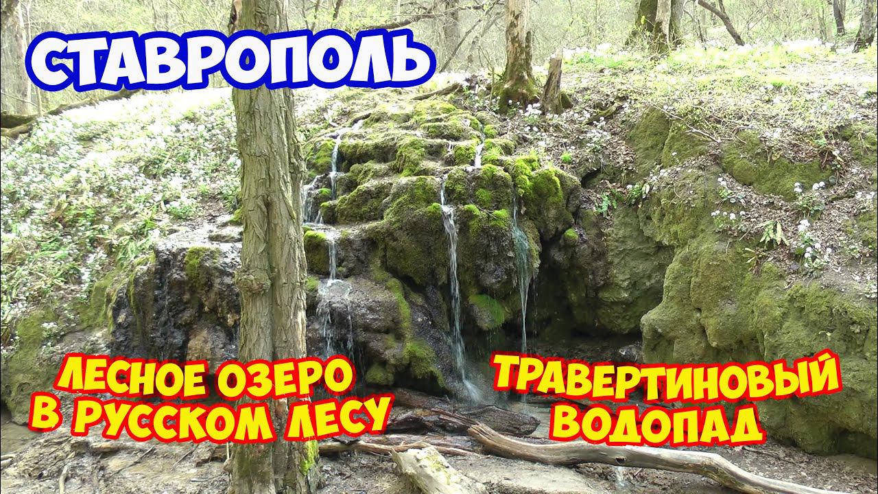 Ставрополь 2022. Веломаршрут по Русскому лесу. Травертиновый водопад. Лесное озеро в Русском лесу