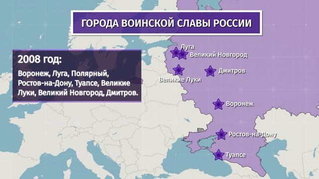 Какие Города воинской славы есть в России: познавательное видео