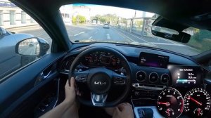 2023 Kia Stinger GT 3.3 T-GDI V6 AWD 366 PS CITY POV DRIVE with Fuel Consumption