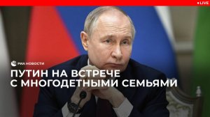 Путин проводит встречу с многодетными семьями