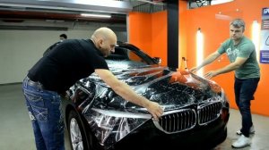 Защитная пленка на капот, фары, бампер, зеркала и под ручки BMW 520i. Пленка Llumar. | #PlenkiSPb