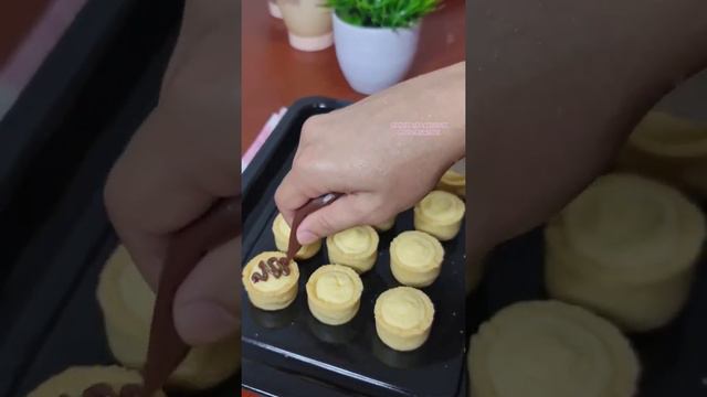 Choco Cheese Tart cetakan bulat 5 cm