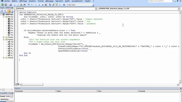 Excel 2010 : Comment générer un pdf d'une plage de cellule Excel en VBA en moins de 6 min. смотреть онлайн
