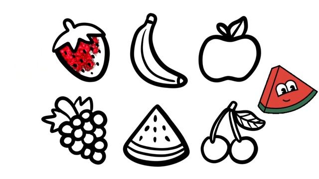 How to draw fruits for kids/Сурет салу жемістер/Рисуем фрукты для детей