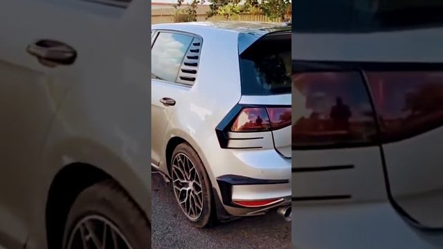 VW Golf 7 1.4l TSi exhaust sound with pops and bangs #downpipe #stage2