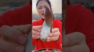 Chinese Girl Eat Geoducks Delicious Seafood #013 | Seafood Mukbang Eating Show