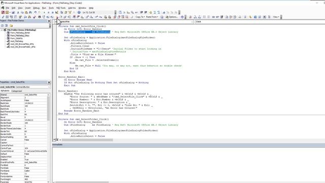 VBA - File And Folder Dialogs смотреть онлайн