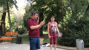 Как научиться играть в бадминтон. Айдар Мокенов