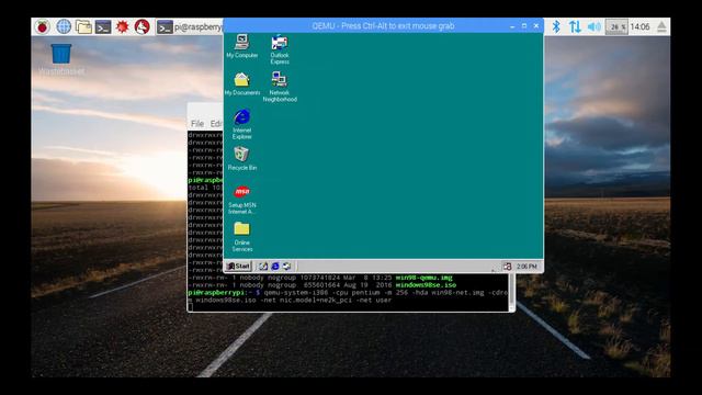 Running Windows 98 on Raspberry Pi 3 with networking смотреть онлайн