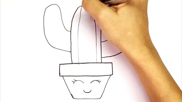 Как нарисовать Кактус | Сурет салу Кактус | How to draw a Cactus смотреть онлайн