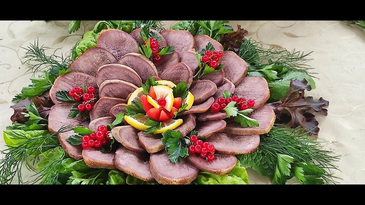 Язык горячего копчения варёно-копчёный.Коптим на даче.