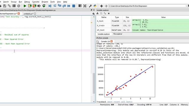 Residual sum of squares with Python | Root Mean Squared Error with Python - P5 смотреть онлайн