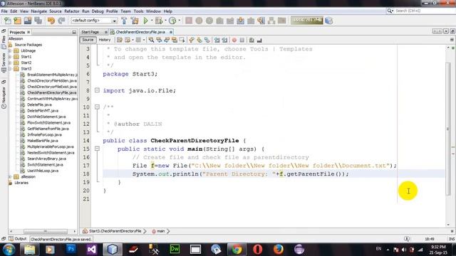 How to Check Parent directory as a File object in Java Netbeans смотреть онлайн