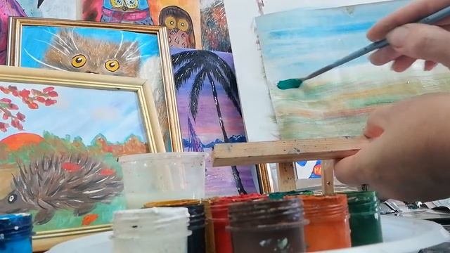 ,, Ёжик,, рисование в правополушарной технике