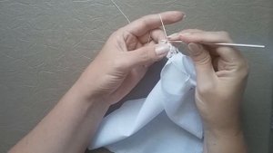 Салфетки, платочки. Обвязка края крючком. №2