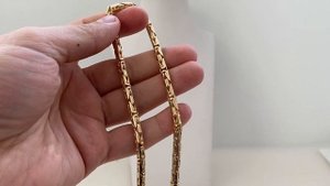 Толстая золотая цепочка плетение Лисий Хвост/Ювелирные изделия из золота
