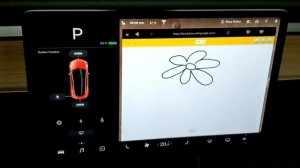 Google Quick Draw Game on Tesla Web Browser