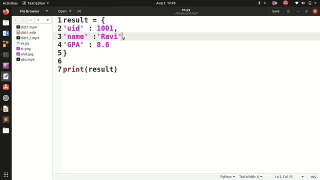 Python Tutorial 7 | Introduction to  Dictionary data type |  Creating and Accessing Dictionary data