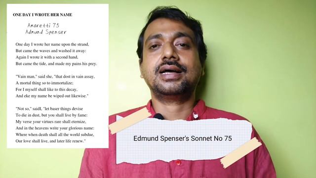 Reading of Edmund Spenser's Sonnet No 75 One Day I Wrote her Name as Love Poem #ADsEnglishLiteratur смотреть онлайн