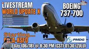 LIVE | MSFS | World Update X | PMDG 737-700 | FSRealistic | KSEA-KSFO | Honeycomb Alpha+Bravo | TPR