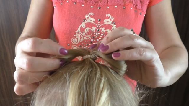Детская прическа Бант из волос. Children's hair "Bow" of hair. смотреть онлайн