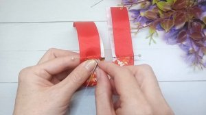 Осенние бантики из лент своими руками. Мастер-класс.